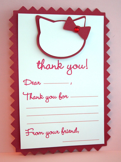 Hello Kitty Thank You Note