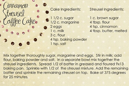 cinnamon streusel coffee cake