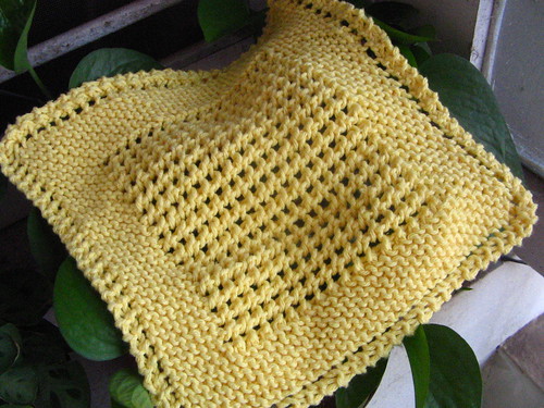 Basket Weave Dishcloth вЂ” Nifty Knitting
