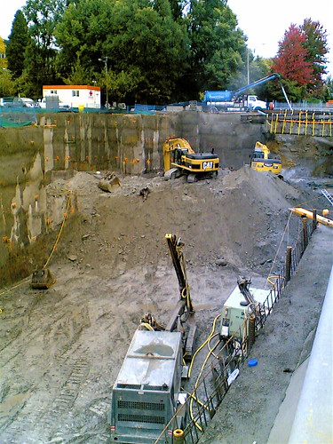 Broadway & Cambie construction for Canada Line