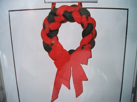 Fabric Wreath Plaited - Christmas.
