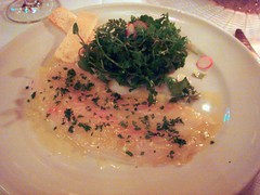 Northern Halibut Carpaccio W/ Lime, Ginger, and Garden Lettuces