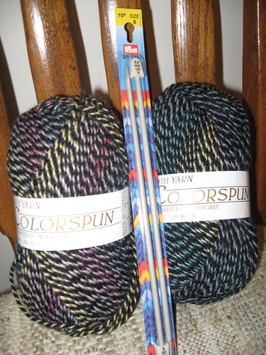 Funky isn't it? New yarn with more needles