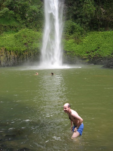 Swimming under Bridal Veil Falls (155 feet)