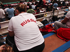 Russia takes to the stands