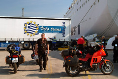 Ferry Trieste Port :: eu-moto images Greece motorcycle tour