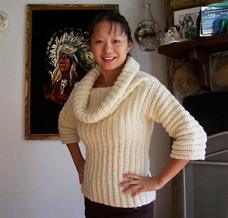 Ravelry: Side-To-Side Cowl Neck Sweater pattern by Lion Brand Yarn