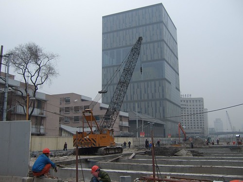 Construction site in front of Tongji University