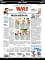 WAZ-Zeitungskiosk (App für das Apple iPad)