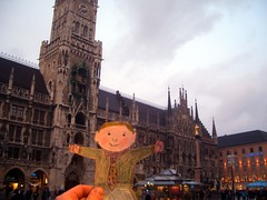 Flat Stanley in Munich at City Hall