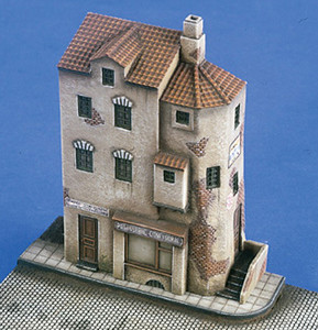Diorama element - scale architectural model of European building 2
