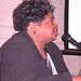 Debbie Johnson of DANFORR speaking on Dr. King's opposition to the Vietnam War at the MECAWI conference on April 5, 2008. The event was held at the Dr. Charles H. Wright Museum of African-American History. (Photo: Cheryl LaBash).