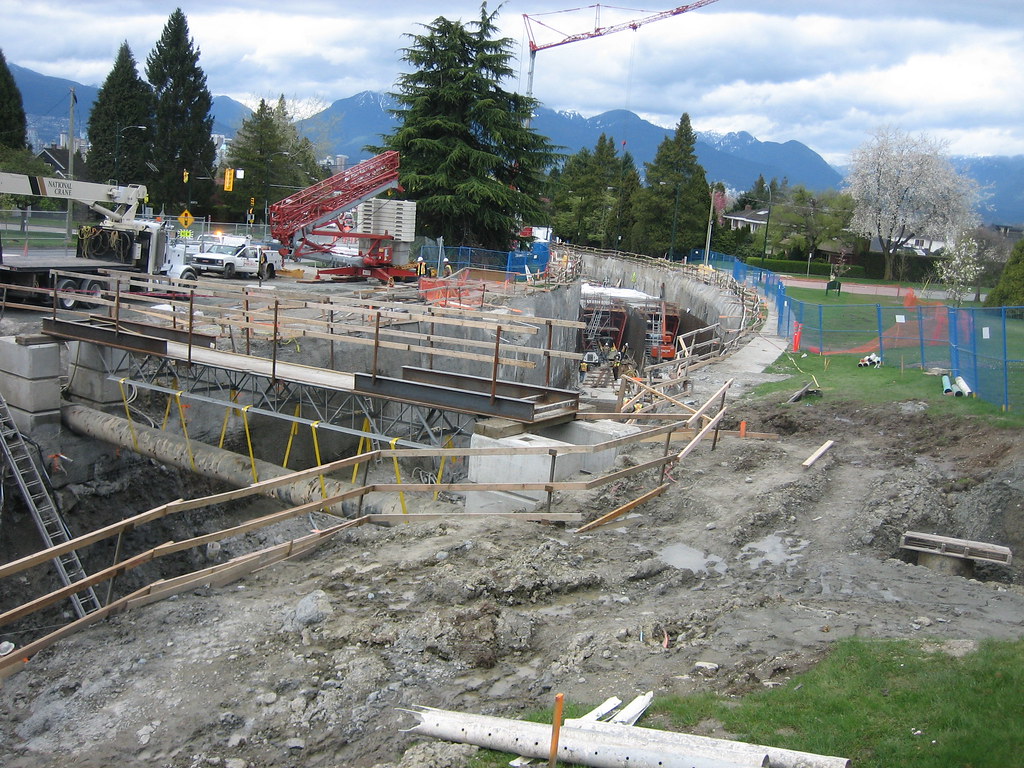 Canada Line construction (QE Park)