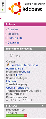 Launchpad Translation Project Menu