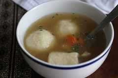 Matzo ball/cylinder soup