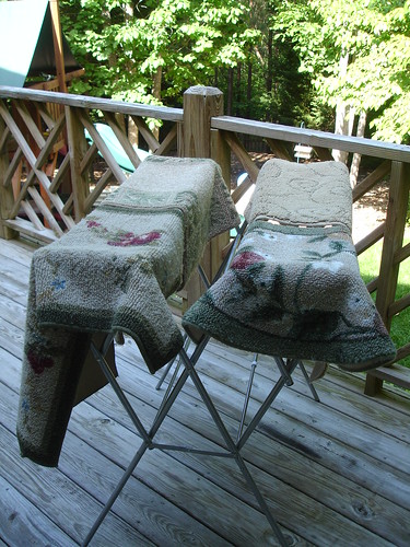 Rugs on Portable Clothesline
