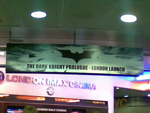 The Dark Knight launch at the London IMAX