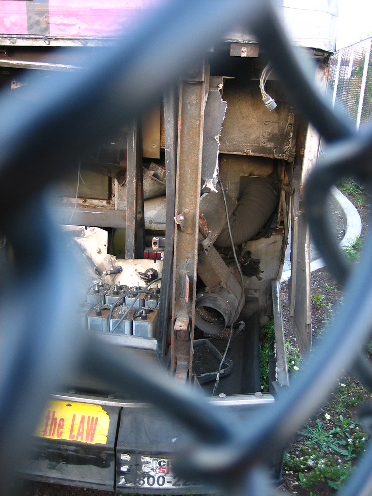 Rear of an old trolley