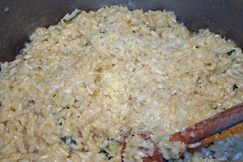 Risotto in the pan
