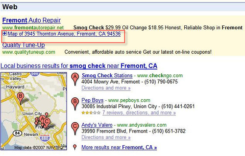 Google AdWords Local Plus Box