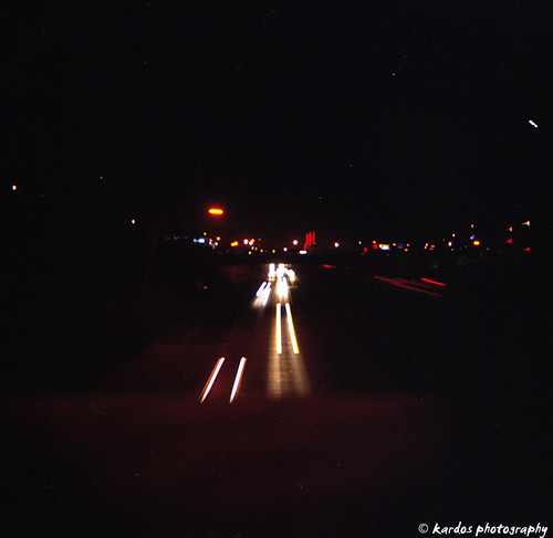 Traffic on the 15 at night single exposure