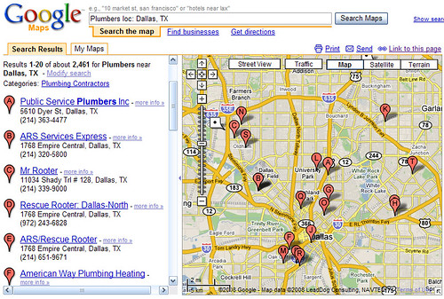 Chicago Plumbers in Google Maps