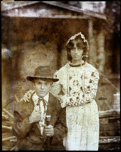 Son and daughter tintype
