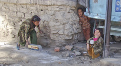 Kids collecting washing powder
