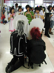 Cosplayers in a roleplay