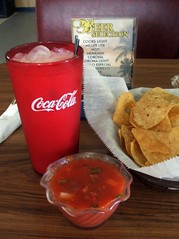 Chips and salsa, horchata