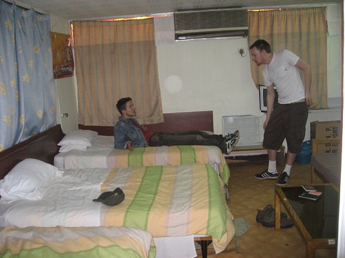 John (left) and Adam (right) in our new room