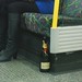Lonely bottle of Moet on the Tube