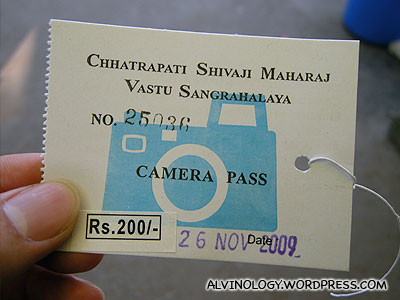 A paid camera pass is required to take photos in the museum 