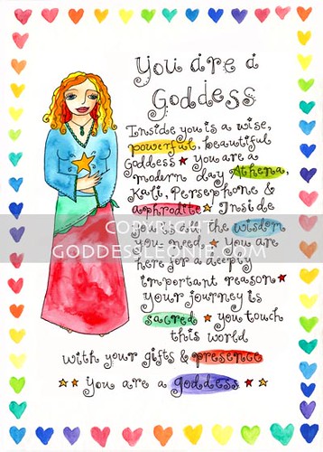 You are a goddess: Art print