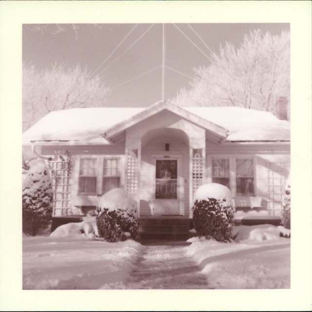 snow on house