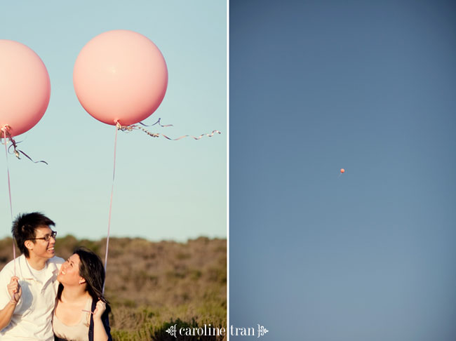 malibu pink balloon engagement photo 17