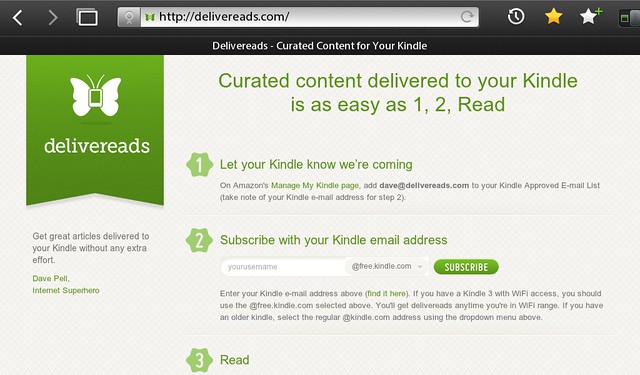 Delivereads for your Kindle