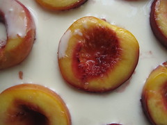 Peaches in batter