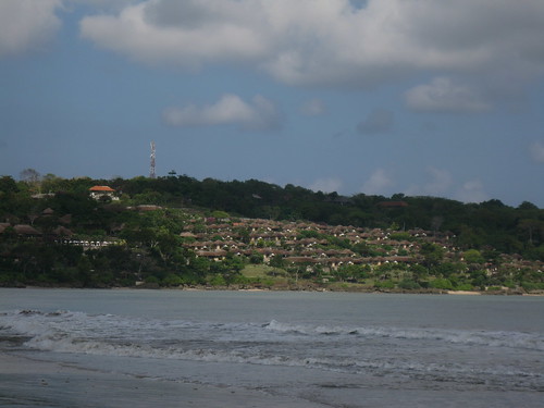 In Bali at Jimbaram Beach