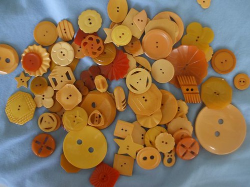 Marty's vintage button collection - ivory Bakelite