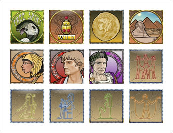 free Cleopatra’s Coins slot game symbols