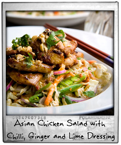 Asian Chicken Salad with Chilli, Ginger and Lime Dressing