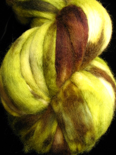 Camo Hand Dyed BFL Wool Top Roving