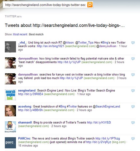 Bing Twitter Search