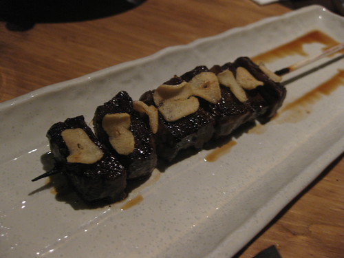 Raku - Kobe Skirt steak and garlic