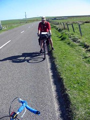 Cyclist near John O'Groats