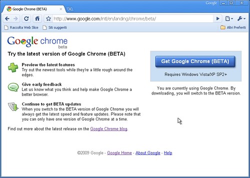 Google Chrome - switch to beta 01