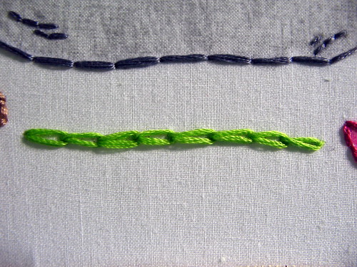 chain stitch, up close