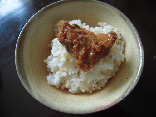 Half-and-half rice with misozuke saba
