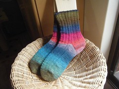 Ribbed Noro Socks